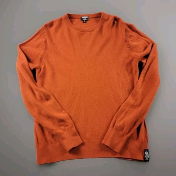 Todd Snyder Cashmere Crewneck Sweater size L Coconut Toast Orange